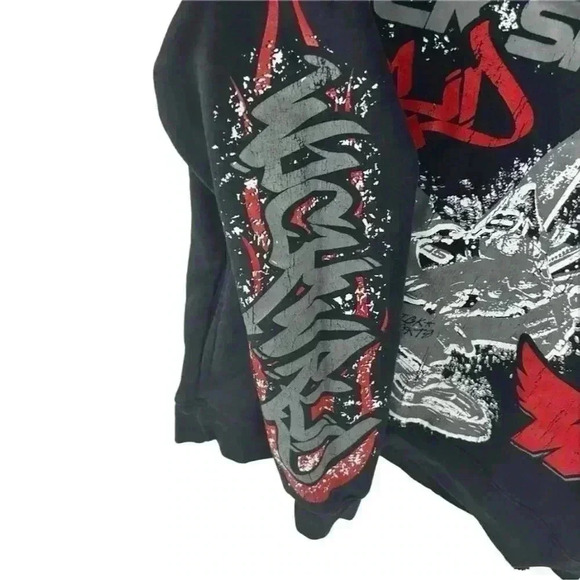 Wick Motocross Men's Black Pullover Hoodie M Unique Graphic Print Long Sleeve - Picture 4 of 8